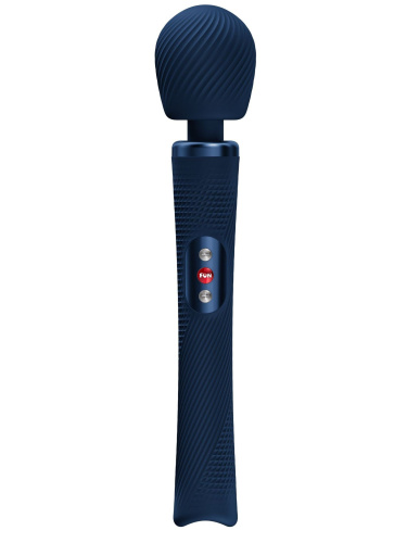 Синий жезловый вибромассажер Vim Vibrating Wand - 31,3 см.