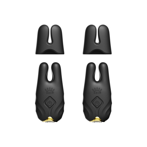 Черные виброзажимы на соски Nave фото 4