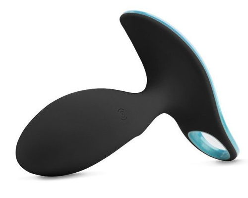Чёрная анальная вибропробка SURFER PLUG VIBE с управлением со смартфона фото 3