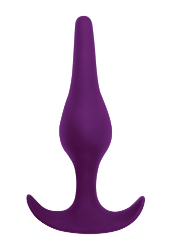Фиолетовая анальная пробка Smooth - 12,5 см. фото 2