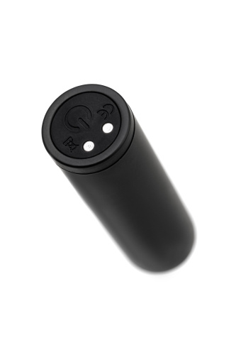 Черная перезаряжаемая вибропуля RealStick CALIBER - 7 см. фото 4