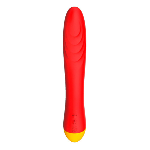 Красный изогнутый вибромассажер Romp Hype G-Spot - 21 см. фото 2