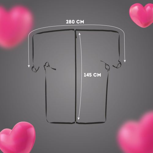 Черный комплект строп для фиксации на кровати фото 4