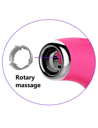 Розовый клиторальный стимулятор с ушками Claire фото 3