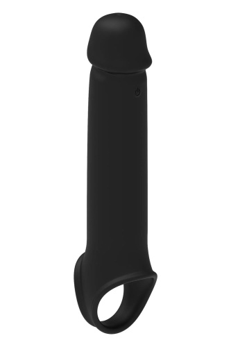 Черная насадка-удлинитель с вибрацией Vibrating Extender With Remote фото 4