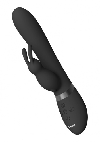 Черный вибромассажер-кролик Taka - 21,3 см. фото 5