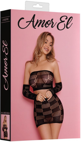 Комплект соблазнительного сетчатого белья фото 5