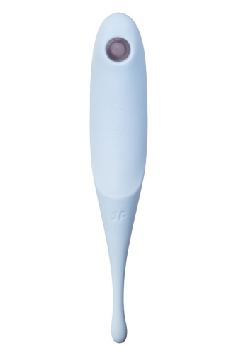 Голубой вакуум-волновой стимулятор клитора Satisfyer Twirling Pro фото 3