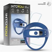 Синее интерактивное эрекционное виброкольцо Rank