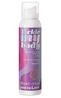 Массажная хрустящая пенка Tickle My Body Strawberry с ароматом клубники - 150 мл.