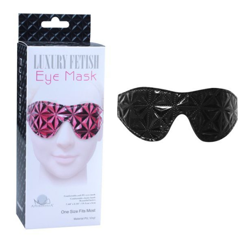 Чёрная маска на глаза с геометрическим узором Pyramid Eye Mask фото 2