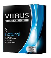 Классические презервативы VITALIS PREMIUM natural - 3 шт.