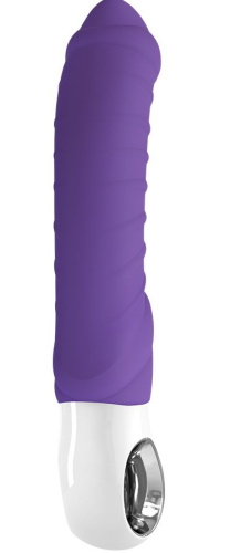 Фиолетовый вибратор с рёбрышками Tiger - 22,3 см. фото 2