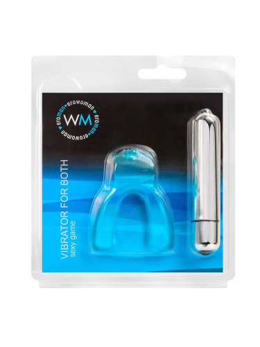 Голубая капа с вибропулей для оральных ласк фото 2 Голубая капа с вибропулей для оральных ласк фото 2