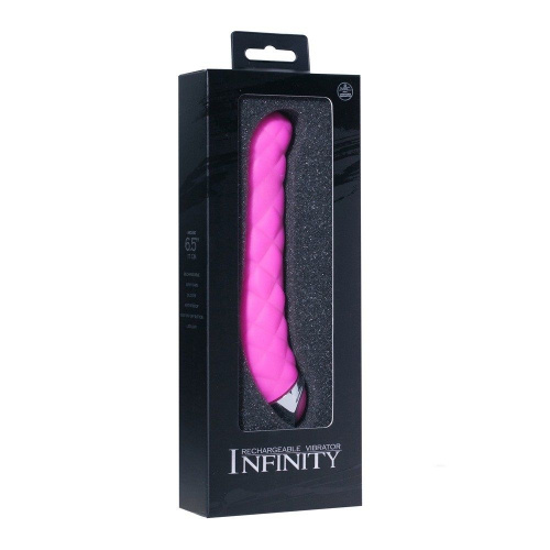 Розовый вибромассажер Infinity Textured Rechargeable G-Spot Vibrator -  17 см. фото 2