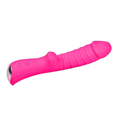 Ярко-розовый вибромассажер 5  Silicone Wild Passion - 19,1 см. фото 4