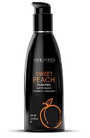 Лубрикант с ароматом спелого персика Wicked Aqua Sweet Peach - 60 мл.