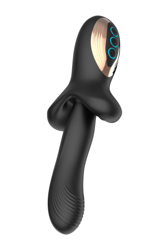 Черный вибратор с постукивающим эффектом - 22 см. фото 6 Черный вибратор с постукивающим эффектом - 22 см. фото 6