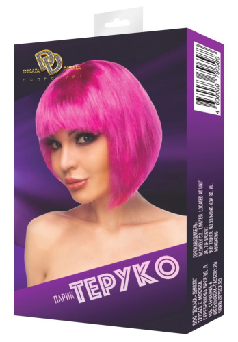 Ярко-розовый парик  Теруко фото 3