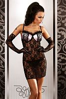 Кружевная сорочка Lover с сатиновым розовым лифом