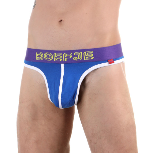 Синие сексуальные трусы-тонги с широким поясом Синие сексуальные трусы-тонги с широким поясом