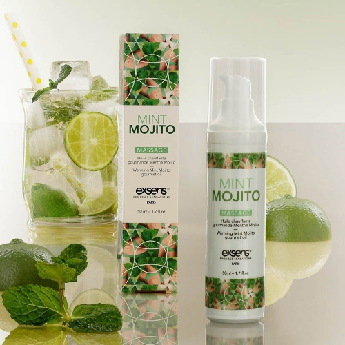Разогревающее массажное масло с ароматом мохито Gourmet Mint Mojito - 50 мл. фото 4
