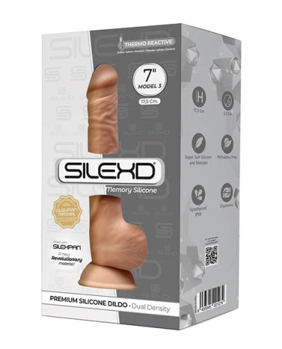 Телесный фаллоимитатор SILEXD Model 3 - 17,5 см. фото 2
