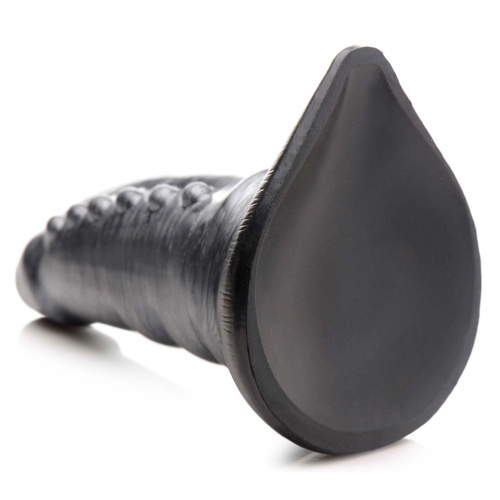 Серый фантазийный фаллоимитатор Beastly Tapered Bumpy Silicone Dildo - 21 см. фото 4
