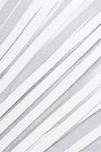 Белая кожаная плеть - 50 см. фото 6