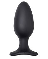 Черная анальная вибропробка HUSH 2 Size L - 12,1 см.