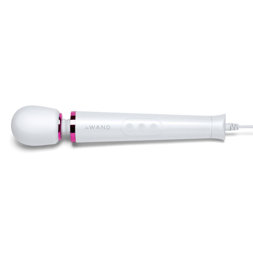 Белый проводной вибратор Le Wand Petite Vibrating Massager - 25 см. фото 4