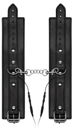 Черные наручники с электростимуляцией Electro Handcuffs фото 2