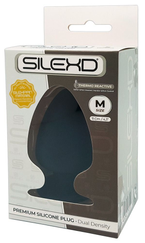 Черная анальная втулка Premium Silicone Plug M - 11 см. фото 2