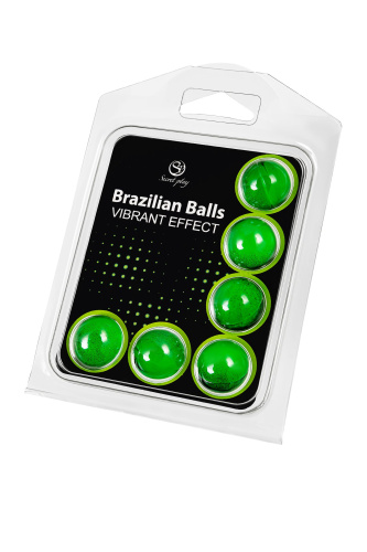 Набор из 6 шариков с массажным маслом Brazilian Balls с эффектом вибрации фото 3
