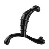 Чёрный стимулятор простаты с рёбрышками Constant Climax