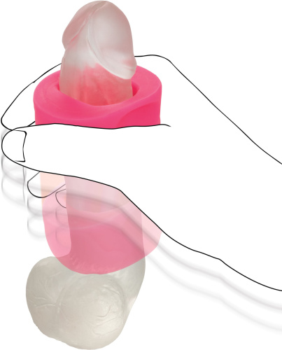 Розовый мастурбатор-бампер из жидкого силикона Filthy Luv фото 4