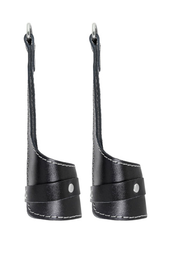 Черные подвесы с белой строчкой фото 6