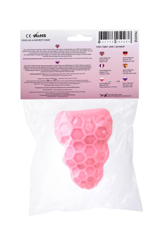 Розовый рельефный мастурбатор Flaff фото 6