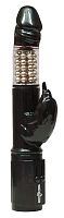 Вибратор Black Pearl с вращающимися бусинами - 28 см.