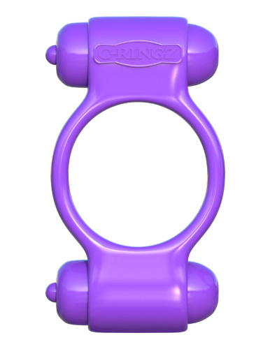 Фиолетовое эрекционное кольцо с 2 виброэлементами Magic Touch Couples Ring фото 3 Фиолетовое эрекционное кольцо с 2 виброэлементами Magic Touch Couples Ring фото 3