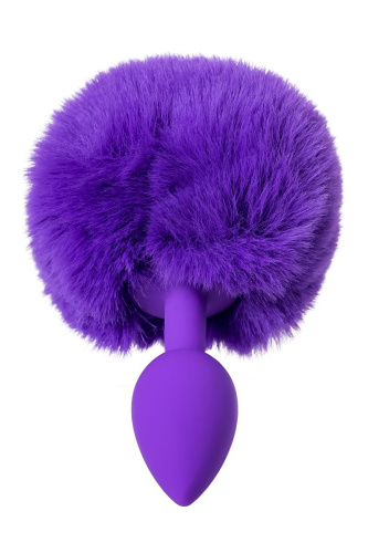 Фиолетовая анальная втулка Sweet bunny с фиолетовым пушистым хвостиком фото 4