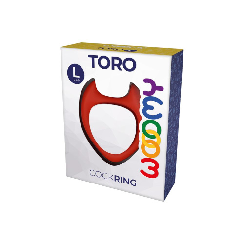 Красное эрекционное кольцо Toro L фото 3