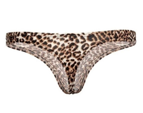 Мужские трусы-тонги с леопардовым принтом фото 2