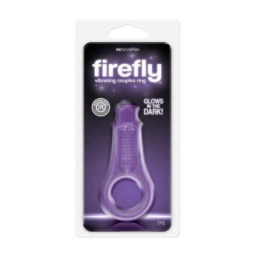 Фиолетовое эрекционное кольцо Firefly Couples Ring фото 2