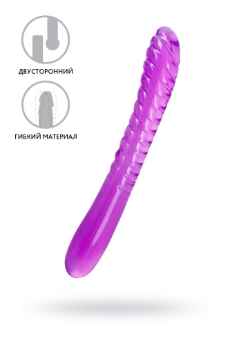 Фиолетовый двусторонний фаллоимитатор Frica - 23 см. фото 2