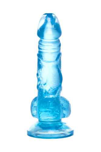 Голубой реалистичный фаллоимитатор Indy - 15,8 см. фото 4