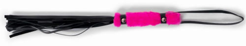 Черный флогер с розовой ручкой - 28 см. фото 2