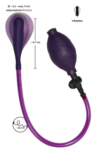 Фиолетовый анальный стимулятор с функцией расширения Anal Balloon фото 4