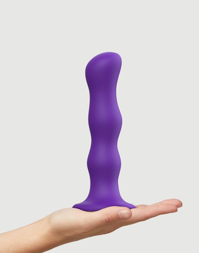 Фиолетовая насадка Strap-On-Me Dildo Geisha Balls size XL фото 4