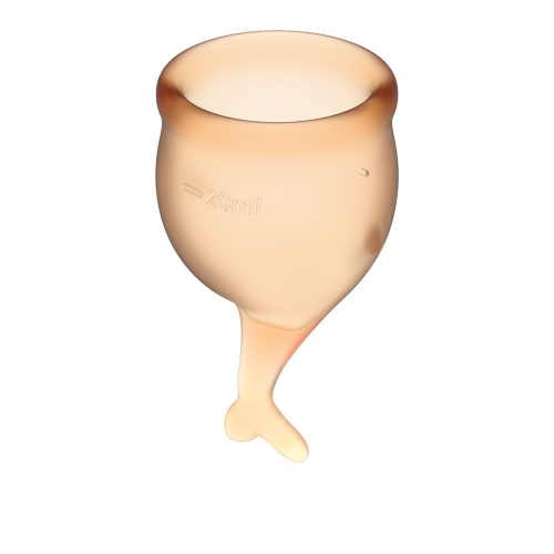 Набор оранжевых менструальных чаш Feel secure Menstrual Cup фото 3